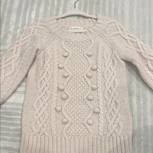 Crewcuts Light Pink Cable Knit Sweater